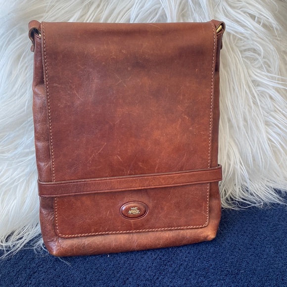 The Bridge - gently used brown (tan) leather cross body bag - Picture 1 of 4
